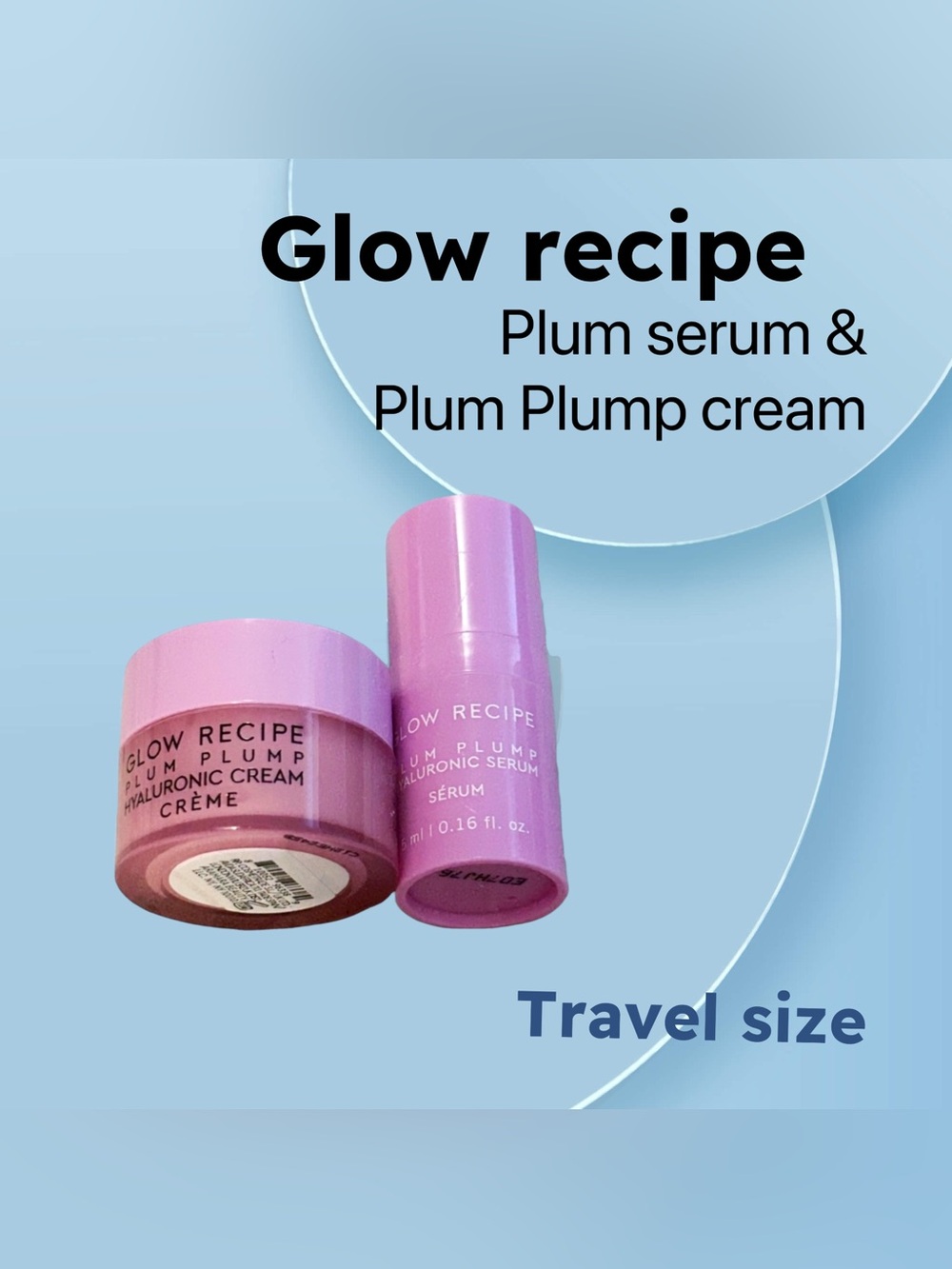 🇺🇸🆕NWOB GLOW RECIPE |TRAVEL| Glow & dewy boost Plum Plump serum & cream duo*